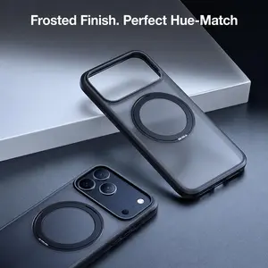 Premium Frosted Magnetic Phone Case for IPhone 17 Pro Max Compatible for IPhone 17 Pro 16 Pro Max 16 Pro Slim Shockproof Stand Cover Daily Use