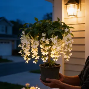 Trailing Jasmine Seeds Bridal Veil High Germination Rate Nodding Clerodendron Easy Grow Long Lasting Aroma for Home Garden Fragrant Blooms Rare Cascading Jasmine Perfect for Balconies & Indoor Pots