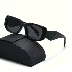 Trendy Chunky Square Sunglasse for Women & Men – Retro Thick Frame UV Protection Street Style Shades