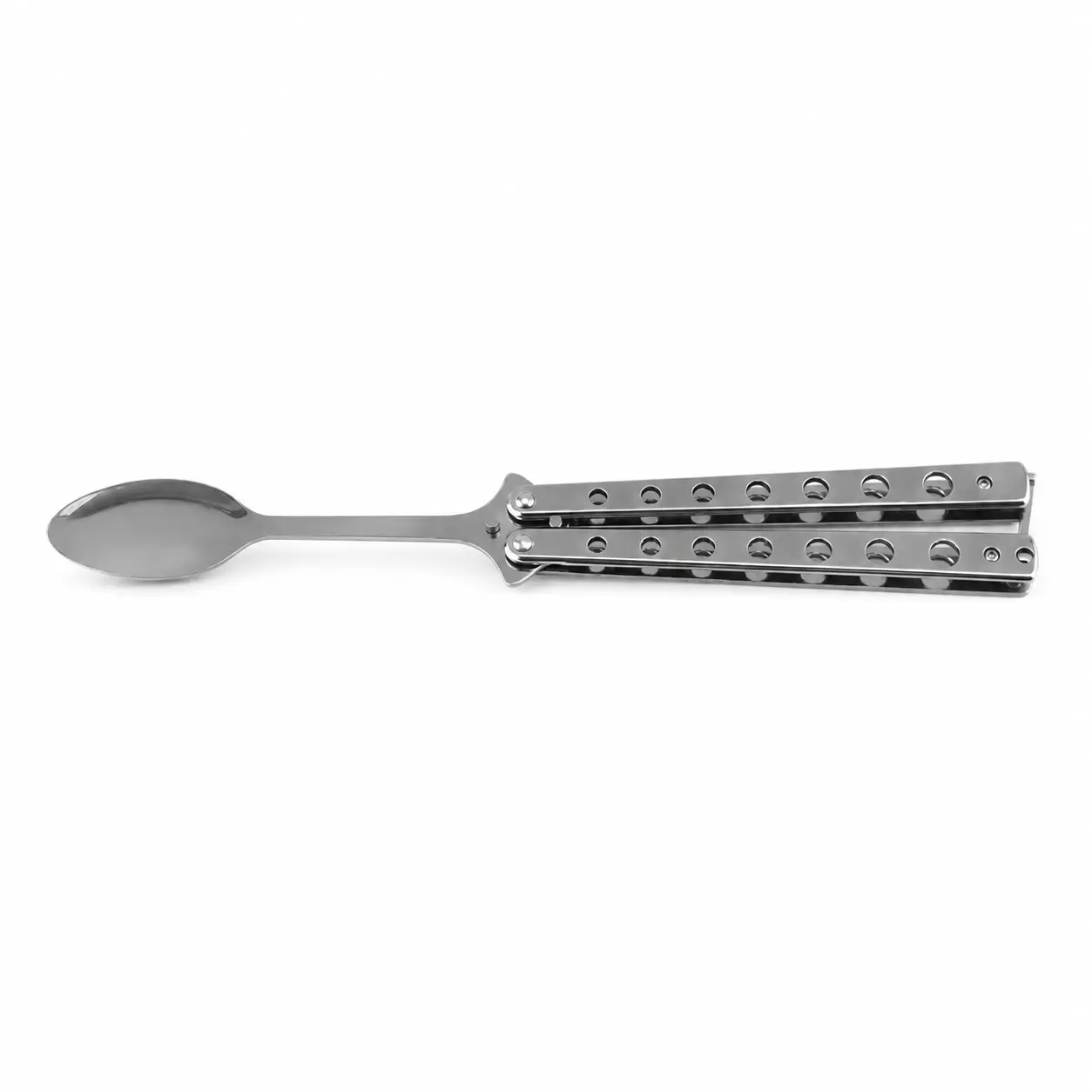 Stainless Steel Butterfly Spoon, 1 Count Multifunctional Utensils, Spoon with Built-in Bottle Opener, Foldable Spoon for Outdoor Barbecue and Kitchen Use