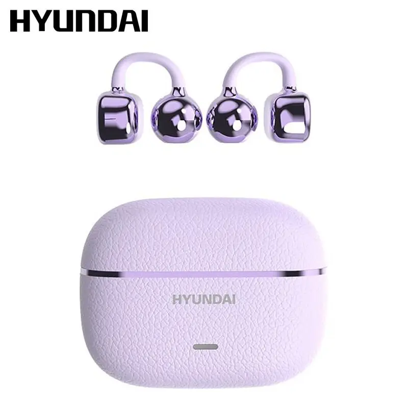HYUNDAI C03 Clip On Wireless Headphones with 2025 Bluetooth 6.0 for Faster, Stable Connection & Low Power Use, DT6.0 Pulse Directional Tech, 360° ACS