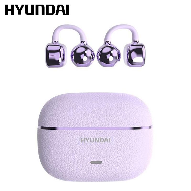 HYUNDAI C03 Clip On Wireless Headphones with 2025 Bluetooth 6.0 for Faster, Stable Connection & Low Power Use, DT6.0 Pulse Directional Tech, 360° ACS Panoramic Sound, IPX5 Waterproof Audio Earbuds for Music & Calls, Comfortable for Sports
