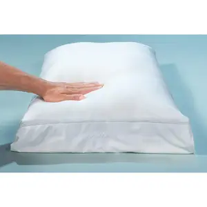 MVMI Pillowcase - ZeroKelvin Cooling Fabric | MagSeal Closure | Fits Standard & King Pillows - White & Heathered Grey
