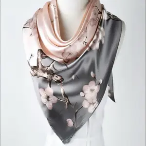 1Pcs Square Silk Scarf, head scarf for women, bandanna