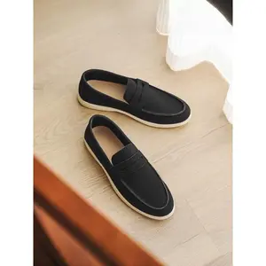 Classic Slip-On Loafers in Soft Suede Material, Perfect for Casual and Business Casual Styles, Comfortable Footwear for Every Occasion, PU Leather Shoes