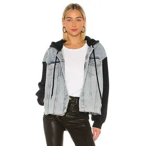 ALLSAINTS Milena Hooded Jacket in Indigo Blue