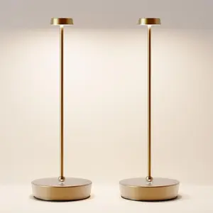 2Pack Cordless LED Table Lamp,Rechargeable  Operated Table Light, 3 Color Stepless Dimmable Table Lamp, Portable Table Light for Outdoor/Restaurants/Patio