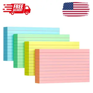 Colored Index Cards 3x5, 200 Pack, 180gsm Heavy Ruled Index Cards