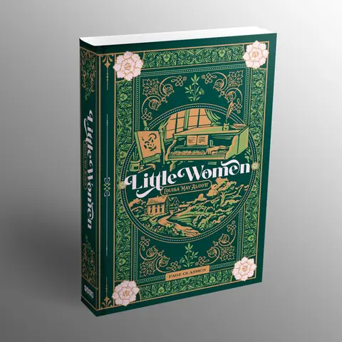 Louisa May Alcott's Little Women English Classic Literature Book - Deluxe Hardcover Collectors' Special Edition, 3-color foil embellishments, durable binding, premium paper, for literature fans, gift-givers, Three-Color Foil Embellishments