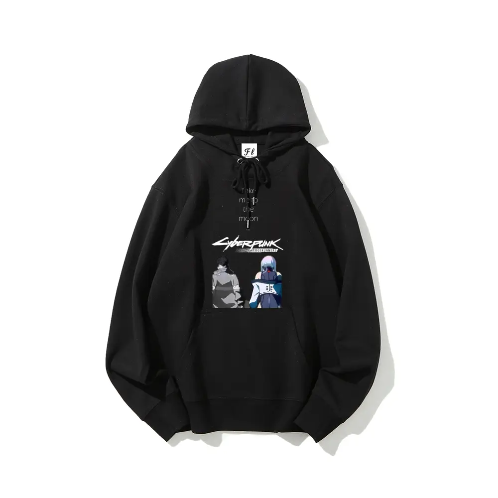cyberpunk edgerunners david and lucy print pure cotton hoodie