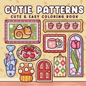Cute and Easy Coloring Book, Simple and Cozy Illustrations for Relaxation for Relaxation, Stress Relief, with Color Recognition Learning Activities Paperbackand, Cute Bakery, Desserts, and Sweet Decor Teens and Adults