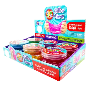 Fun Doh Glitter Slime - 6 Pieces Per Retail Ready Display 25034