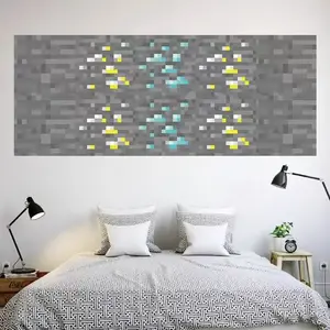 Pixel Wall Stickers Square Paper Decals, Self-Adhesive Window Poster, Decorative Non-Stick Labels, Easy Application, Durable Design