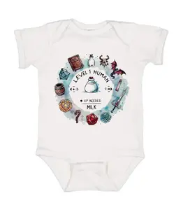 Level 1 Human XP needed Milk Onesie, Funny Anime Baby Onesie, Anime Baby Bodysuit, Newborn Bodysuit