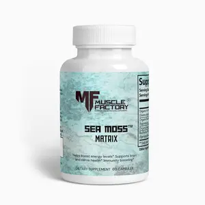 Muscle Factory Sea Moss Matrix - Nutrient-Rich Supplement for Health and Fitness - Edible, Healthcare. All Organic Ingredients.  Natural Dietary Wellness.