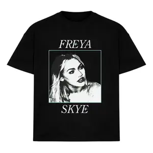 Freya Skye T-Shirt, Vintage Aesthetic Portrait Graphic Print, Rebel Stitch Graphic Shirt for Teen Girls & Pop Music Fans, Gift for Freya Skye Lovers or Trendy Streetwear Outfit