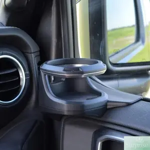 Perfect Fit Left-Side Car Cup Holder for Jeep Wrangler JL 2018-2024, Daily Driving Essential Upgrade, Car Console & Backseat Organizer