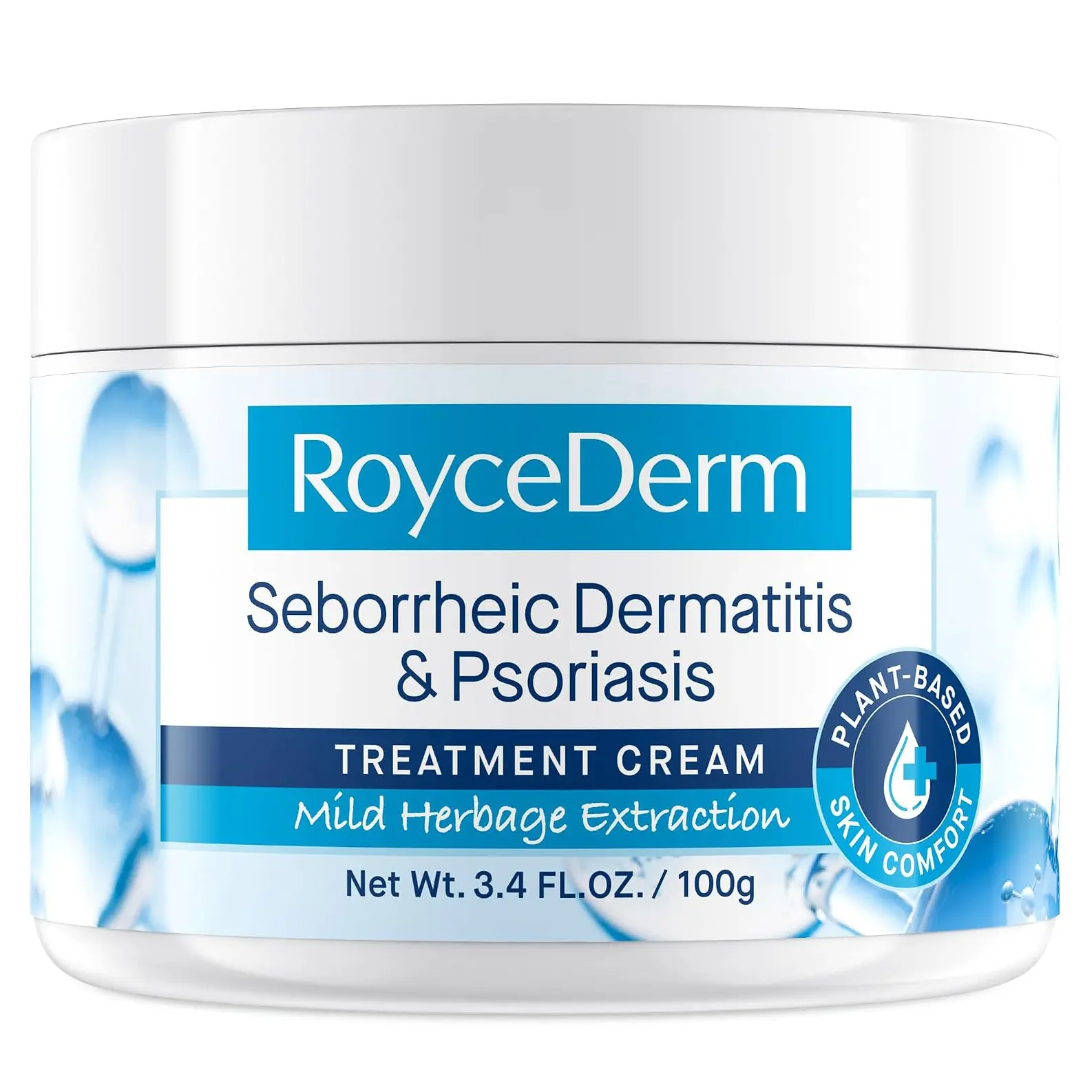 Roycederm Seborrheic Dermatitis Cream, Scalp Treatment for Psoriasis, Folliculitis, Dry Scalp, Dandruff, Anti-Itch Cream for Soothing Relief