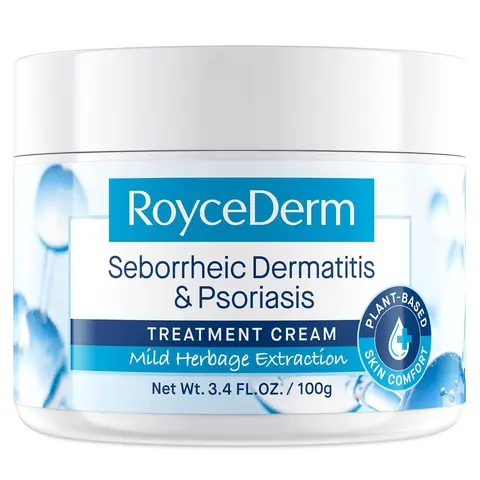 Roycederm Seborrheic Dermatitis Cream, Scalp Treatment for Psoriasis, Folliculitis, Dry Scalp, Dandruff, Anti-Itch Cream for Soothing Relief