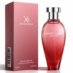 Shinesonn Night Lure Pour Femme Eau de Parfum 60ML Zingy Pink Pepper Fruity Rose Jasmine Cedarwood Vanilla Luxury Scent Floral Essence Fragrance Holiday Gift
