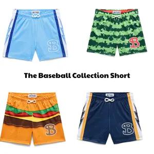 ALL-STAR VINTAGE YOUTH SHORTS , Sporty Baseball Streetwear | Quick Dry Summer Mesh | Breathable Comfort Fit | Elastic Waistband