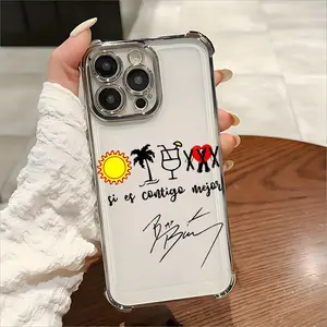 B-Bad Bunny Album Signature Art Phone Case Suitable for iPhone 17 16e 16 15 14 13 12 11 Mini Pro Max Air X XR XSMAX 8 7 Plus Anti Fall Matte Back Cover