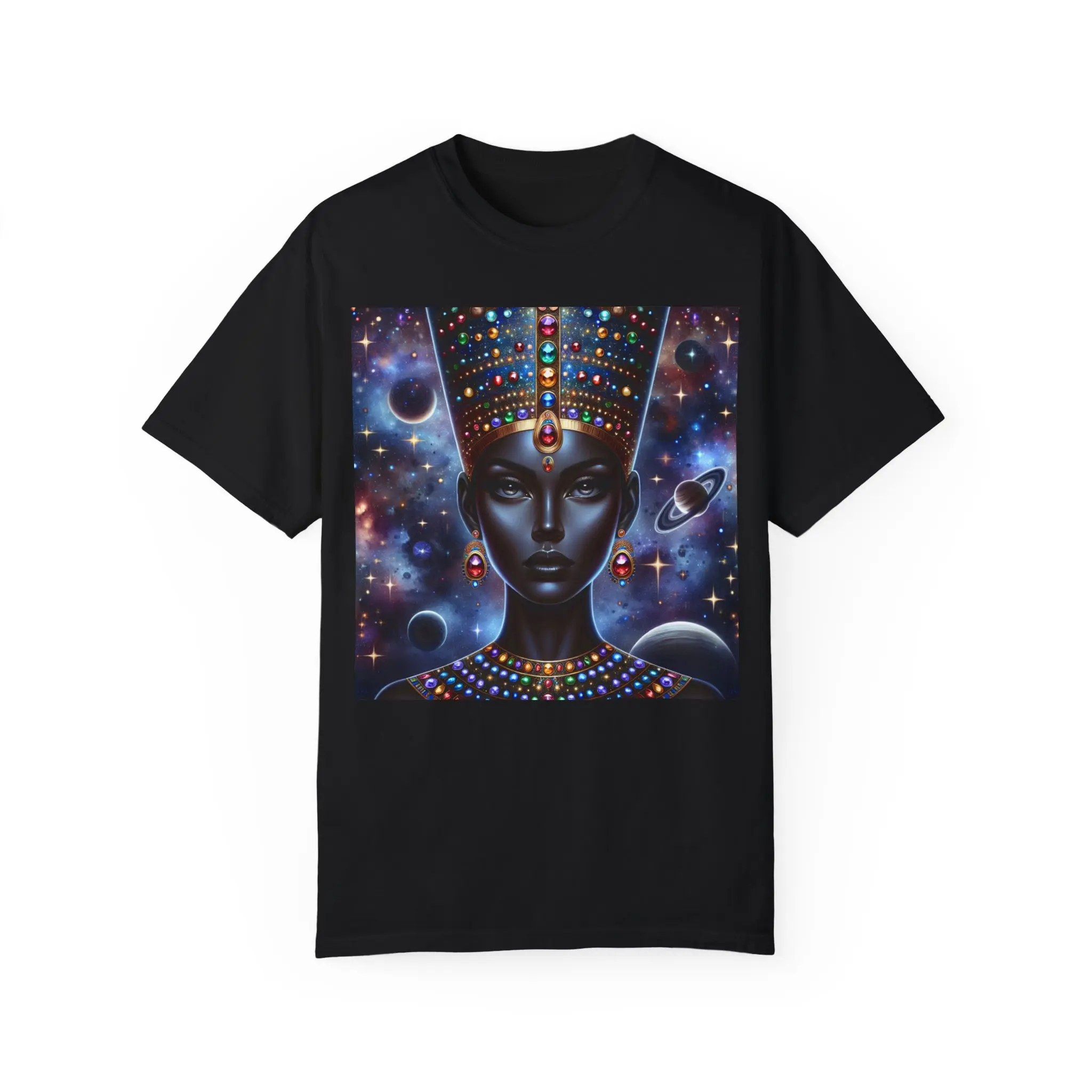 Nefertiti Goddess T-Shirt Unisex Cotton Tee with Ancient Egypt Graphic Top, Soft Fabric, Available in Multiple Sizes, Comfortable Fit - Love, Piece, Style, Statement, Womenswear, Elegance