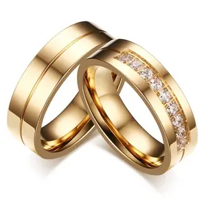 FF08 Simple Couple Rings Gold Rings