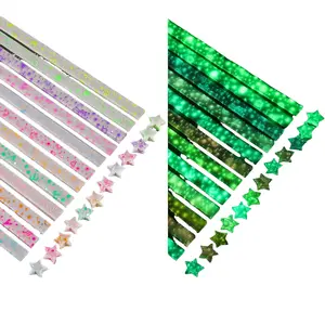 210 Origami Star Paper Strips, Handmade DIY Lucky Star Origami, Star Pattern