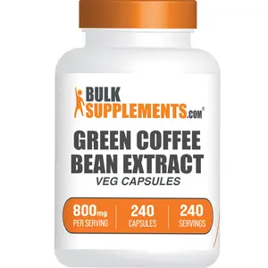 BulkSupplements Green Coffee Bean Extract Capsules - Edible - Natural Antioxidants - Energy Supplement - Vegan - 240 Capsules - 8000mg per Serving