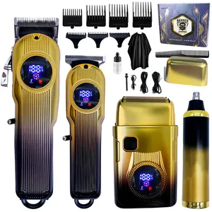 Men's Grooming Kit, Electric Shaver & Trimmer Set, Rechargeable Beard & Nose Hair Clipper, Professional Facial Beauty Tools, Cordless Clippers Set