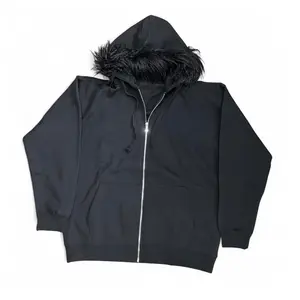 Ballistics (Black) BLANK Fur Hoodie