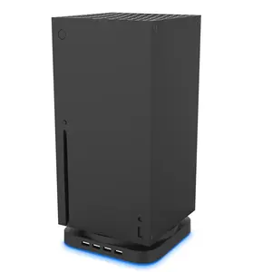 Xbox Series X USB Hub Vertical Stand with Non-Slip Base and LED Light