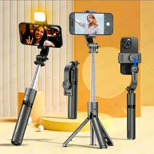 Sleek Extendable Tripod With Gimbal Head & Phone Holder - Portable & Perfect For Photography, Live Streaming