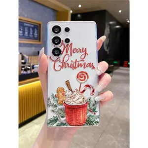 A Christmas gingerbread man and letter transparent soft TPU phone case, scratch-resistant and fingerprint-resistant, with precise camera cutouts, compatible with iPhone 11/12/13/14/15/16/17/X/XS/XS Max/XR/7P/8P/16E. Suitable as a gift for friends, family.