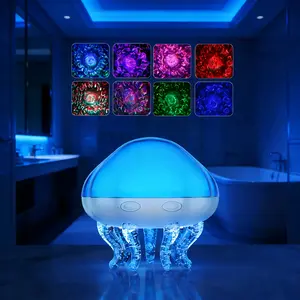 2-in-1 Ocean Wave & Jellyfish Projector Light with Remote Control,Timer autoOff,8Color Changing Night Light for Kids,USB Powered Mood Lamp for Bedroom,Christmas Birthday Gift (Jellyfish)