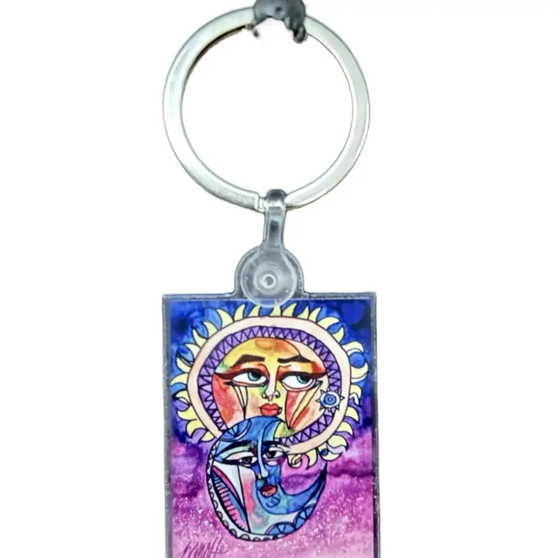 MMH Paints Keychains - 5 Designs with Unique Artwork and Colorful Elements