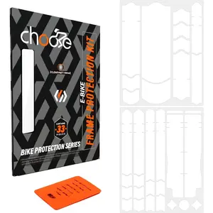 E-Bike Frame Protection Tape 32-Piece Total ebike Frame Protector Film e bike Frame Guard Wrap for Top/down Tube Chassis Scratch Protection Protect emtb Bike from Scratches and Dings Transparent