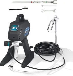 2900PSI Airless Paint Sprayer, 4 Modes & Stepless Control, 700W 0.39GPM Electric Paint Sprayer with Rod & Kits, Indoor/Outdoor DIY to Industrial Spraying (Black)