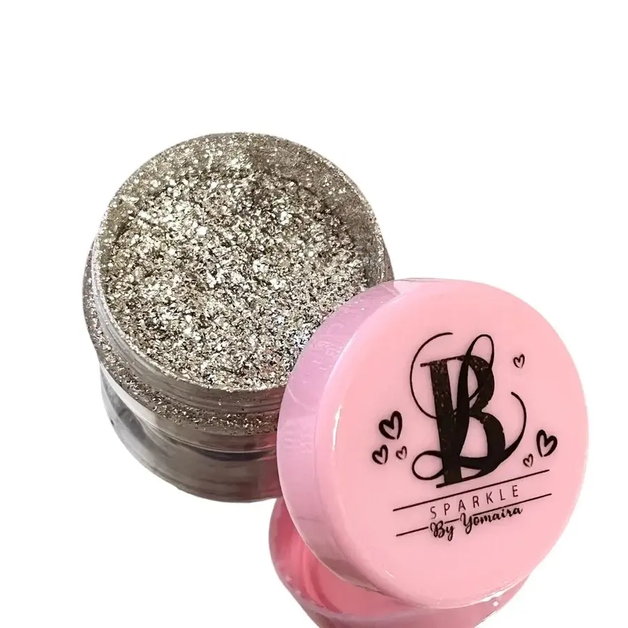 Sparkle by Yomaira Silver Loose Pigments for Eyes and Body Makeup Eyeshadow Natural Subtle Look Easy to Blend and Apply Versatile Cosmetic