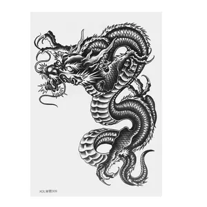 Milisten Large Temporary Waterproof Fake Realistic Dragon Waterproof Body Full Sleeve Stickers for Men Adult Women