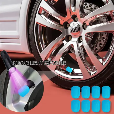 Car Tire Valve Caps - 8/16 Pack Value Auto Accessories, Corrosion-Resistant Leak-Proof Tubeless Valve Caps Compatible with Car, Truck, SUV, Moto, Bike