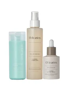 [OCLEARIEN] Enzyme Cleanser + Layered Toner Mist + Layered Natural Serum Set