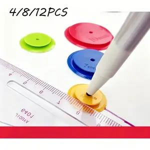 4/8/12-Pack Plastic Sewing Scanner Ring Set, Multi-Size Patchwork Tools, Marking Rulers, Random Colors, Home and Sewing Shop Essentials