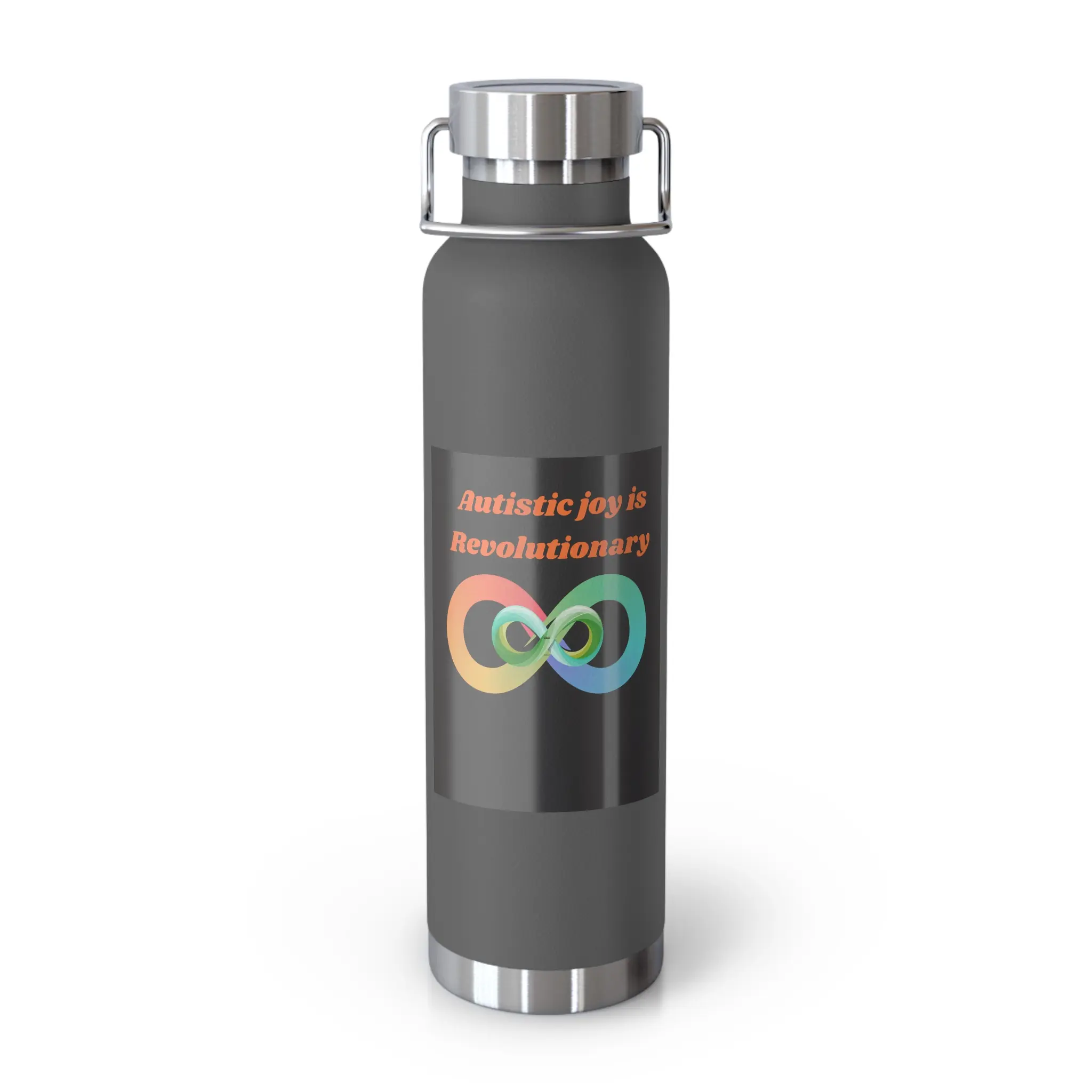 Insulated Water Bottle — "Autistic Joy Is Revolutionary" Infinity Symbol