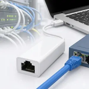 Plug and Play USB to Ethernet Adapter, Gigabit Wired Network Card, Stable Internet Connection for Laptop, Desktop, PC, Mac - Portable, Non-Slip Design for Home, Office, Dorm, School, Gaming