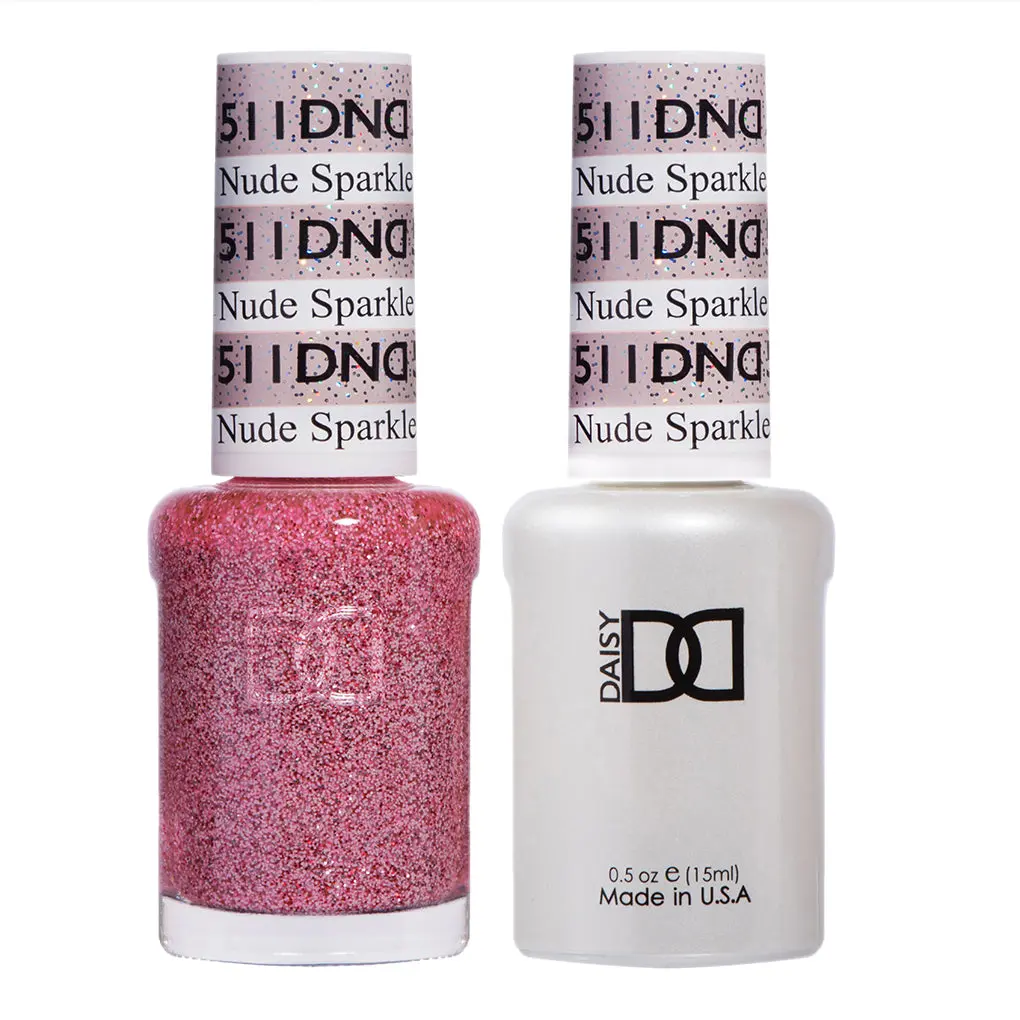 DND Gel Nail Polish - #511 Nude Sparkle, UV-Cured Manicure Cosmetic Product