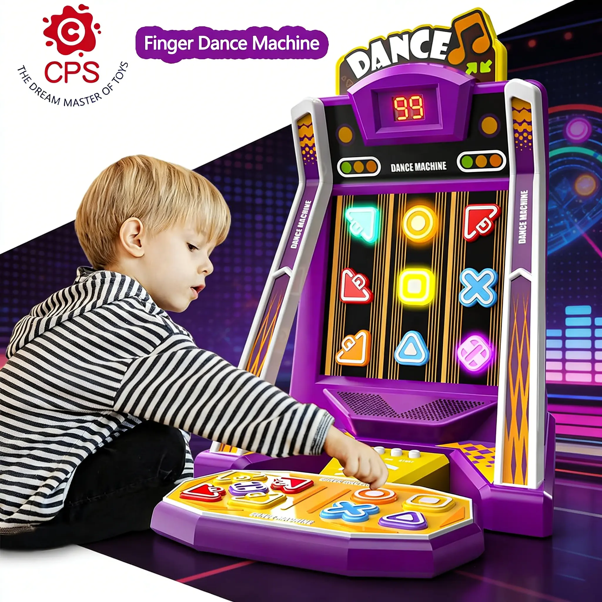Finger Dance Machine Toys for Ages 5-7, Mini Arcade Machine Button