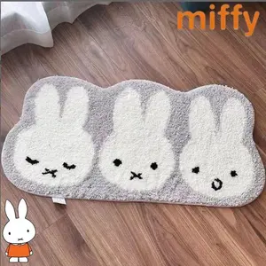 Cartoon Miffy Rabbit Sweet and Cute Creative Pattern Bathroom New Thickened Faux Cashmere Personalized Fashion Absorbent Rug