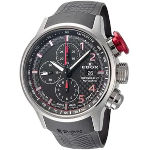 Edox Men's Chronorally 45mm Automatic Watch 01129-TRCA-NCAR